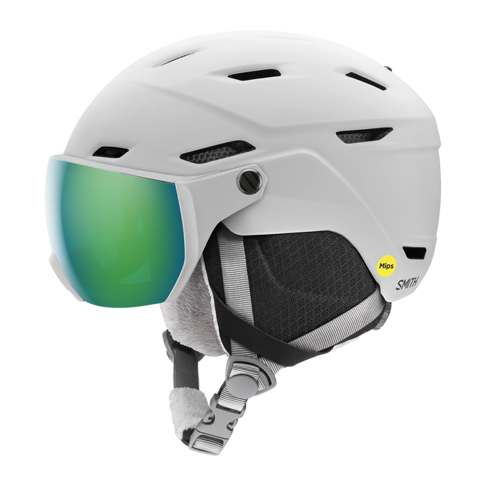 Smith Survey jr MIPS- Matte White + Green Mirror