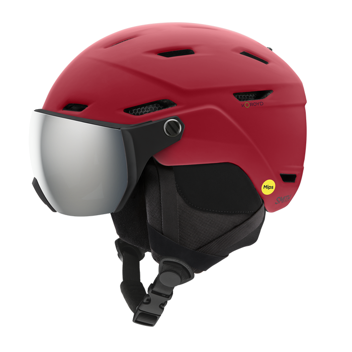 Smith Survey jr MIPS- Matte Crimson + Silver Mirror