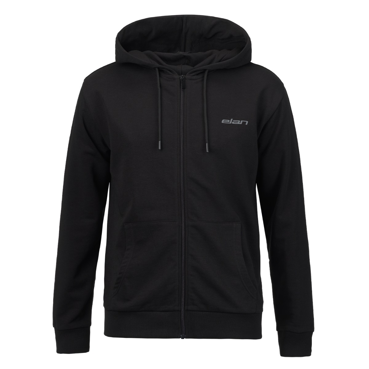 Elan Zip Hoodie Black