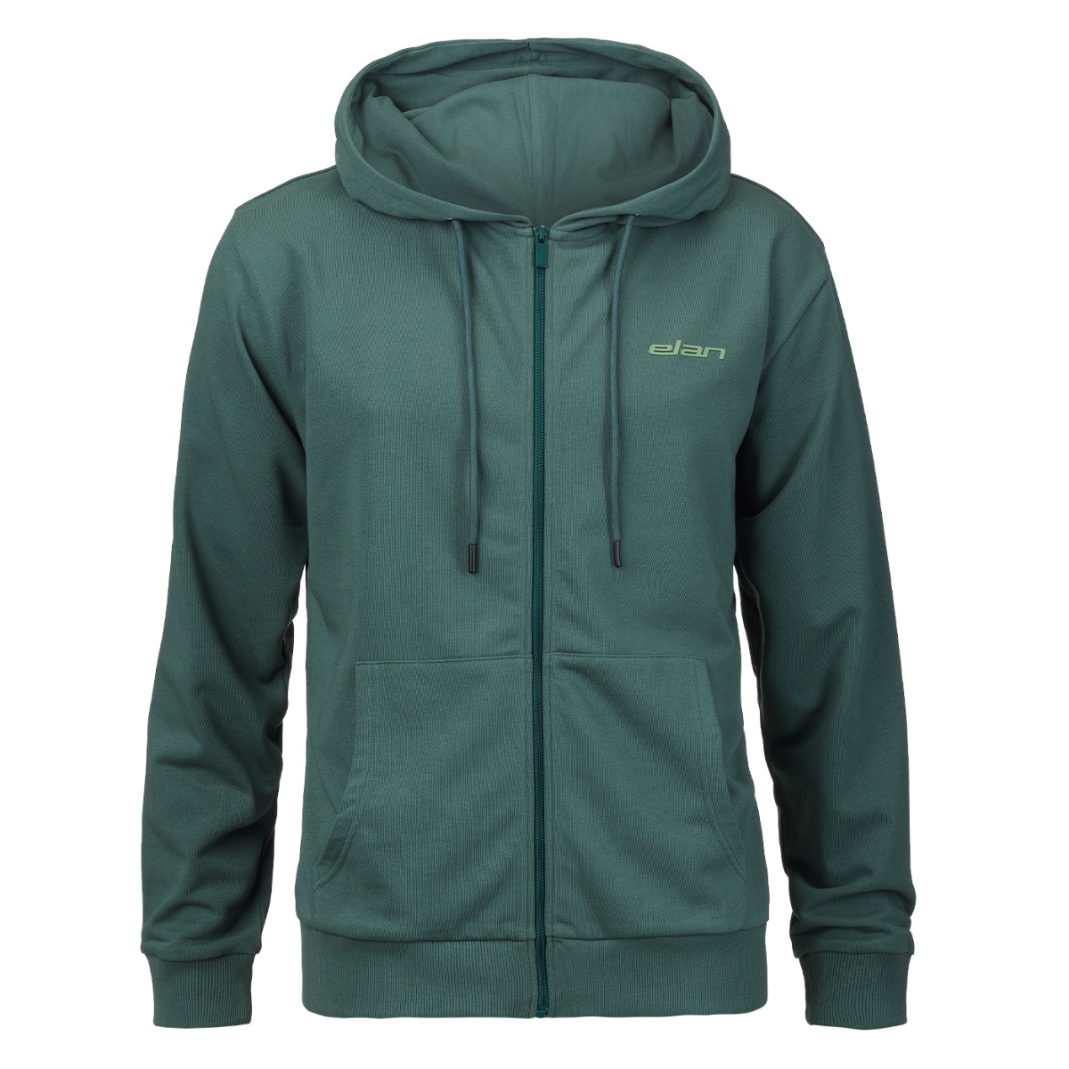 Elan Zip Hoodie Petrol Green