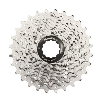 Kassett SunRace 10-käiku 11-32T, Metallic Silver